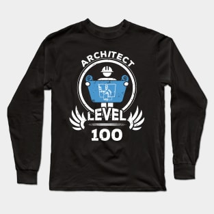 Level 100 Architect Gift For Architect Graduate Long Sleeve T-Shirt